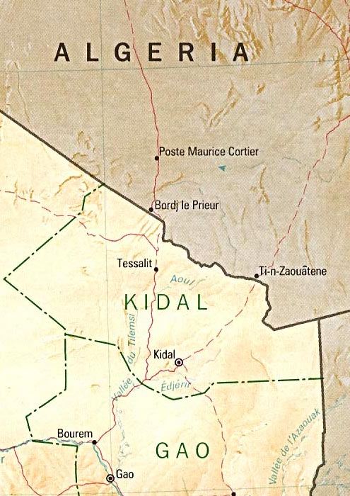 Mapa de Kidal