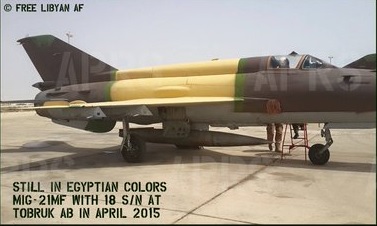 MiG-21MF de origen egipcio antes de ser repintado.